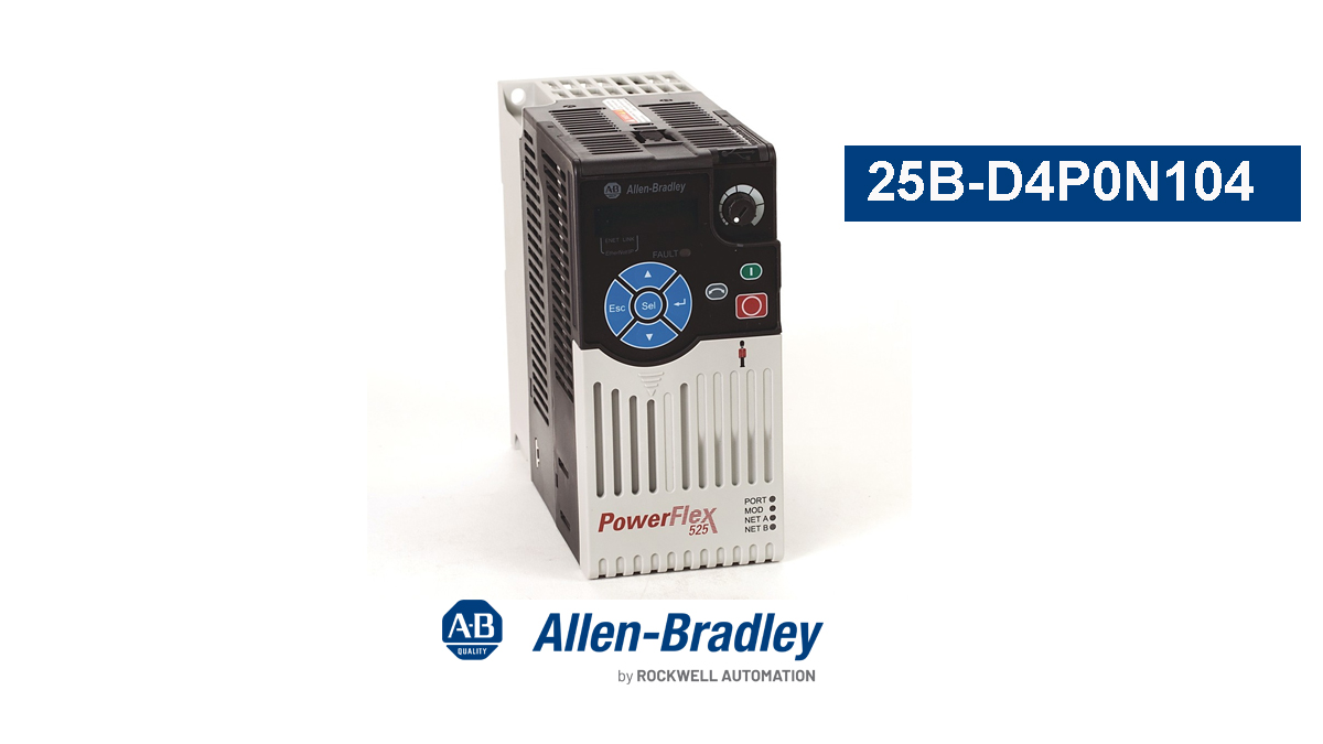 Allen Bradley 25B-D4P0N104 PowerFlex 525 AC Drive 480V, 3-Ph, 1,5kW, 2HP