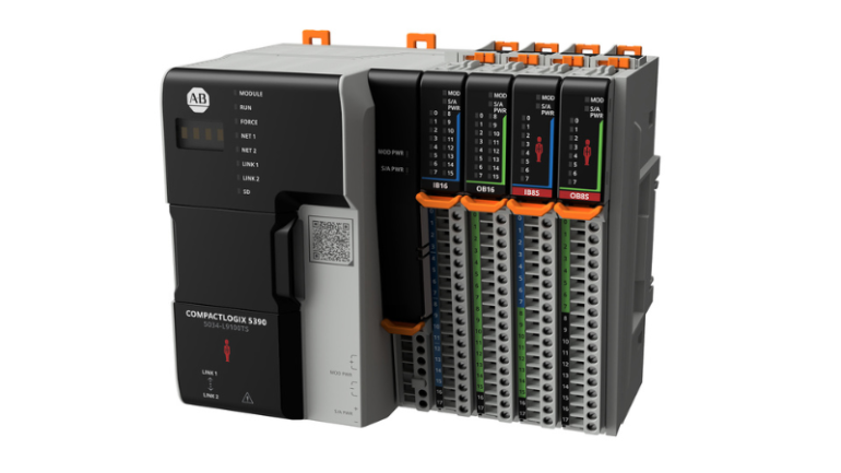 CompactLogix 5390 with standard and safety PointMax IO modules attached as local IO